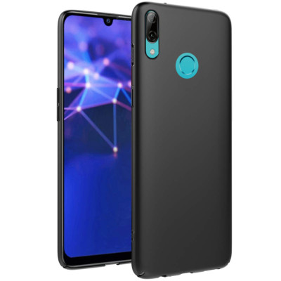 Hülle für Huawei P Smart 2019 POT-LX1 Tasche Silikon Schutz Case Cover SCHWARZ