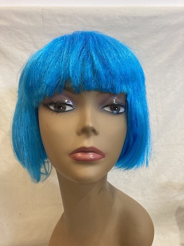 blue short wig