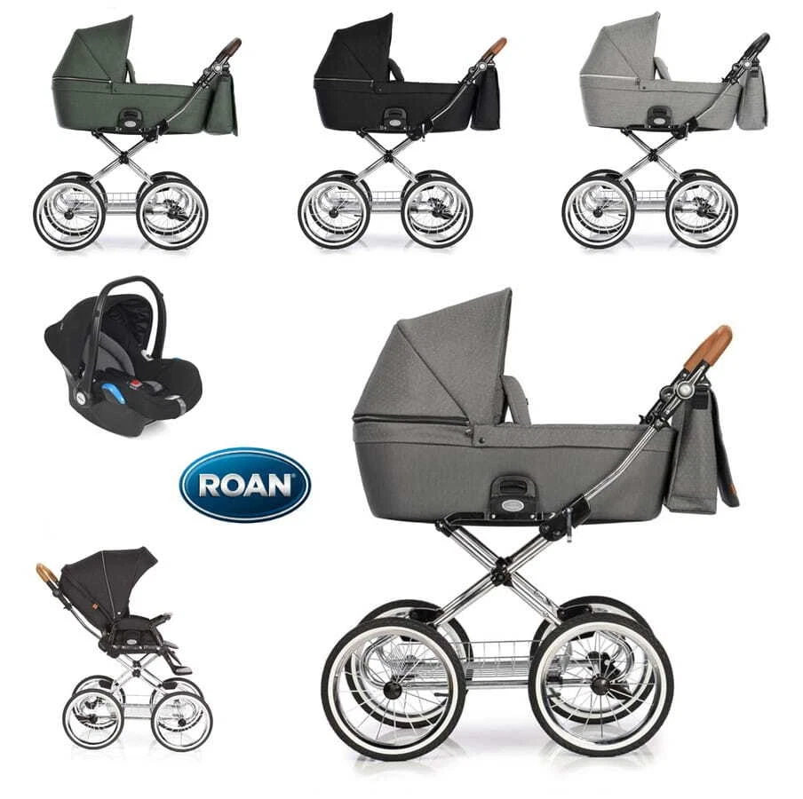 3in1 Pushchair ROAN Coss Classic / Many Colours / Car Seat