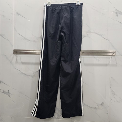 adidas Track Pants Women Sz S Black 3-Stripe Logo Embroidered Ankle Zip Athletic - Picture 3 of 5