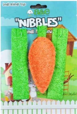 AE Cage Company Nibbles Carrot and Celery Loofah Chew Toys