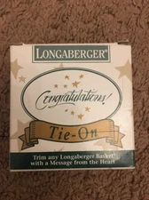 LONGABERGER 1994 CONGRATULATIONS TIE ON Free Shipping