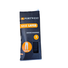 Image of Portwest Leggings Base Layer Thermal Wicking Moisture Management Black S New