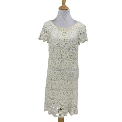 Moulinette Soeurs Dress Women 2 Ivory Crochet Lace Lined Side Zip Anthropologie | eBay Moulinette Soeurs Dress Women 2 Ivory Crochet Lace Lined Side Zip Anthropologie | eBay