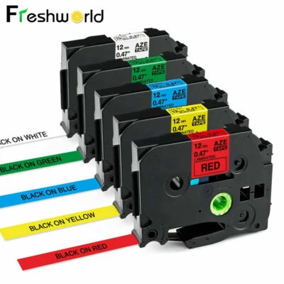 5x Schriftband TZe-231 12mm für Brother P-Touch PT-H100LB E100 1000 1010 H105