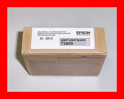 Genuine Epson T5809 Pro 3800 3880 Light Light Black Ink T580900 w/exp 11-2019