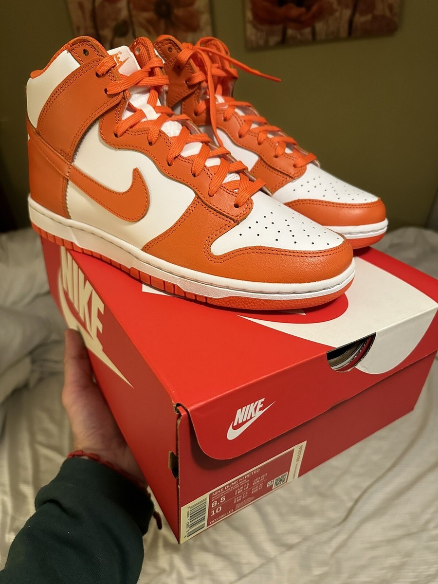 NIKE DUNK HIGH RETRO SYRACUSE / WHITE/ORANGE BLAZE / DD1399-101