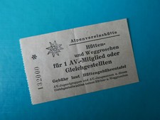 "ALPENVEREINSHÜTTE": KARTA CZŁONKOWSKA CHATY I GROSZA, LATA 50/60!