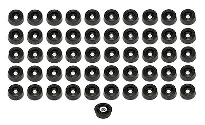 50 SMALL SUPER SOFT ROUND RUBBER FEET .671 W x .250 H - CUTTING BOARDS  US MADE