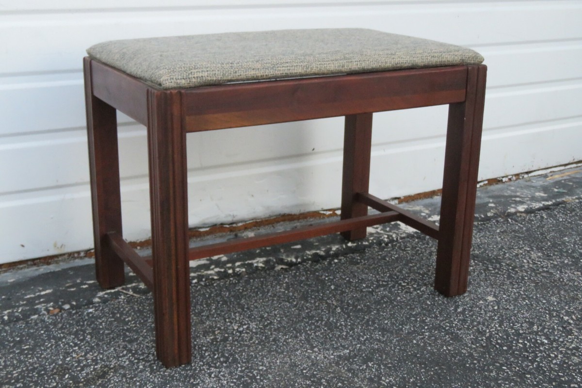 Early 1900s Vanity Stool Bench Ottoman 2577