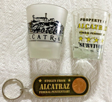 Lote de vasos de chupito para penitenciaría y hotel Alcatraz + llavero