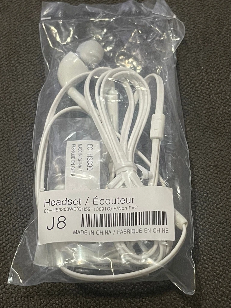 Samsung HS330 J8 White In Ear Only Headsets. NEW