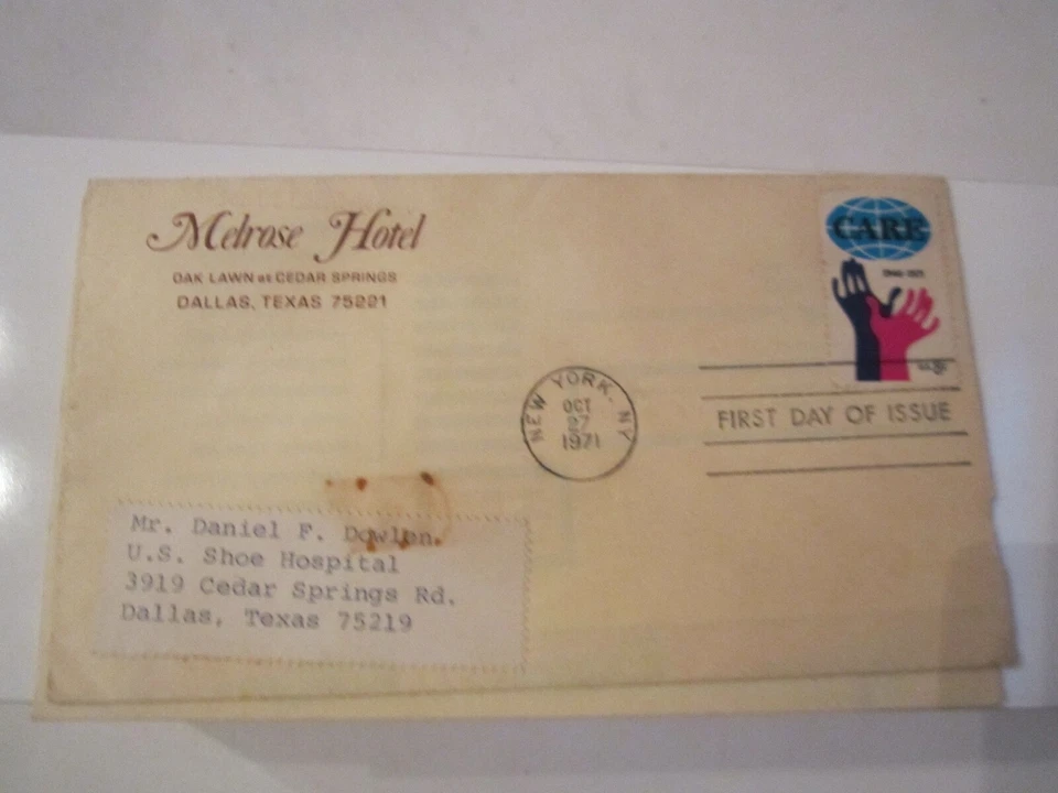 (5) 1971 MELROSE HOTEL FIRST DAY OF ISSUE COVERS - DALLAS, TEXAS - Image 2 of 4