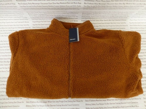 FRED PERRY Fleece Jacket Mens Cognac 