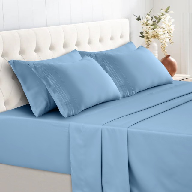 1800 Count 6 Piece Bedsheet Set Extra Soft Deep Pocket Hotel Luxury Bed Sheets 1800 Count 6 Piece Bedsheet Set Extra Soft Deep Pocket Hotel Luxury Bed Sheets