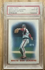 1986 Topps #156 White Sox Leaders PSA 10 Richard Dotson