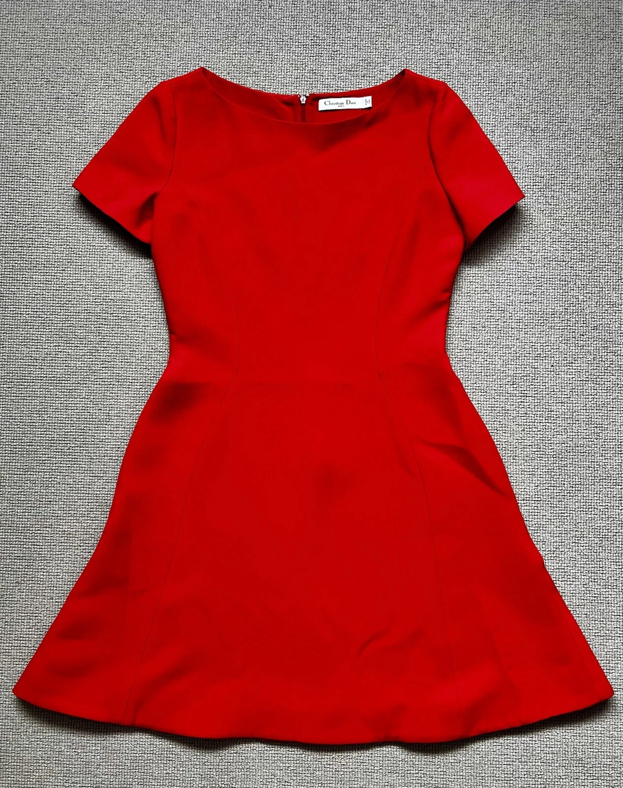 Mini abito da donna rosso Christian Dior taglia UK 12