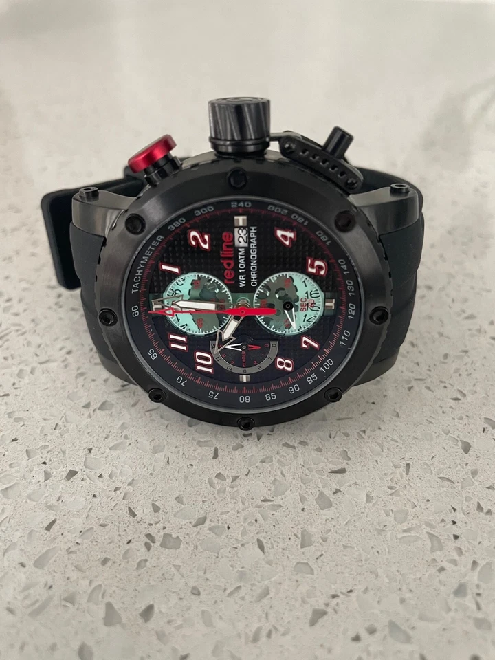 Reloj Cronógrafo Redline GTO Silicona Negro Foto 3 de 4
