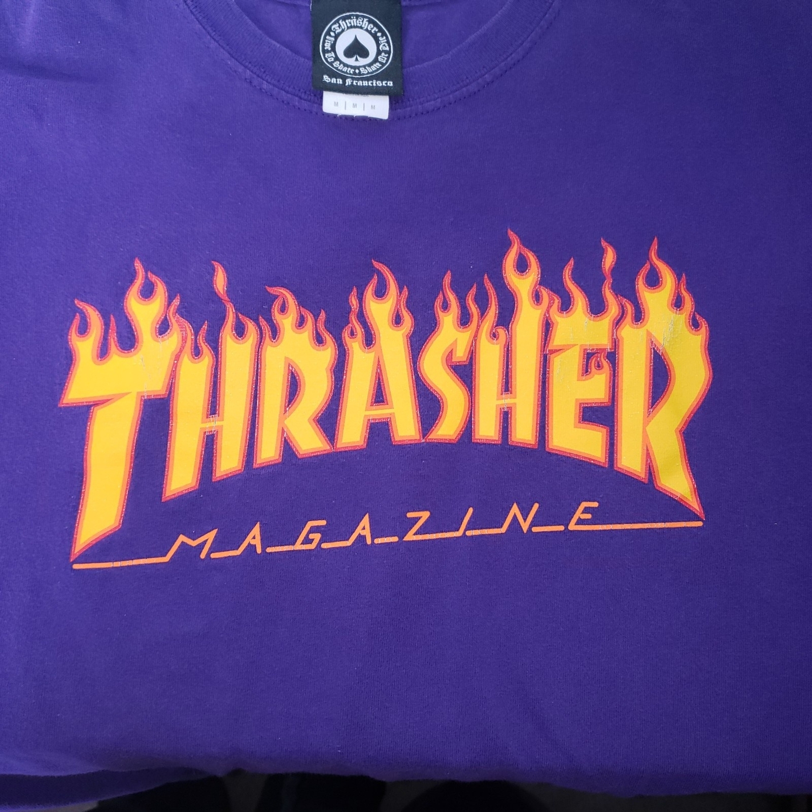 Thrasher Magazine Purple T Shirt Size Medium - Gem