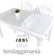 Tovaglia trasparente antimacchia in Pvc Plastificata copritavolo protettiva h140