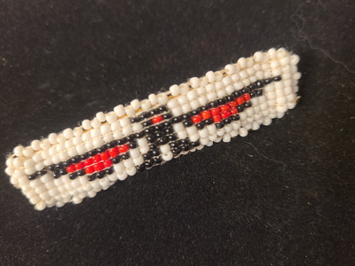 Vintage Southwestern Black & Red Beaded THUNDERBIRD Hair  display picture 1