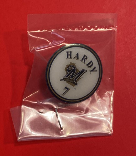 MILWAUKEE BREWERS JJ HARDY 2008 Collector Player Pin MLB Baseball SGA Orioles - Picture 2 of 4