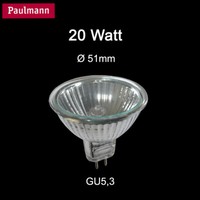 Paulmann 20W Halogen Reflektor Birne Bab Flood 38° Mit Schutzglas 12V GU5,3