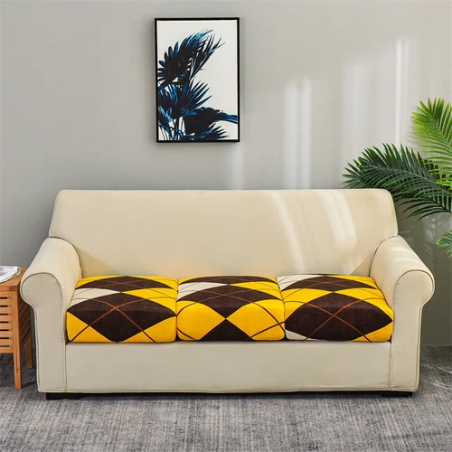 1-4 Seat Sofa Seat Cushion Covers Stretch Couch Cushion Slipcovers Protector US - Picture 15 of 33