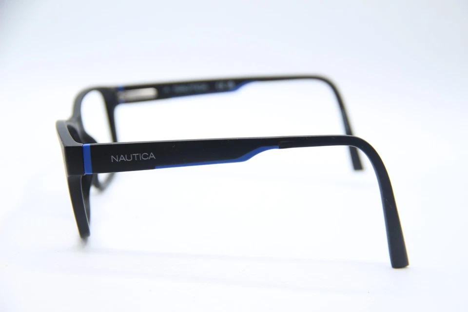 NUEVAS GAFAS NAUTICA N8175 005 MATE NEGRO AZUL AUTÉNTICO DISEÑADOR MARCOS 58-18 Foto 3 de 4