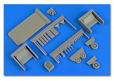 1/32 US 2-Ton Wood Deck Trailer (Caster Steer) (D)