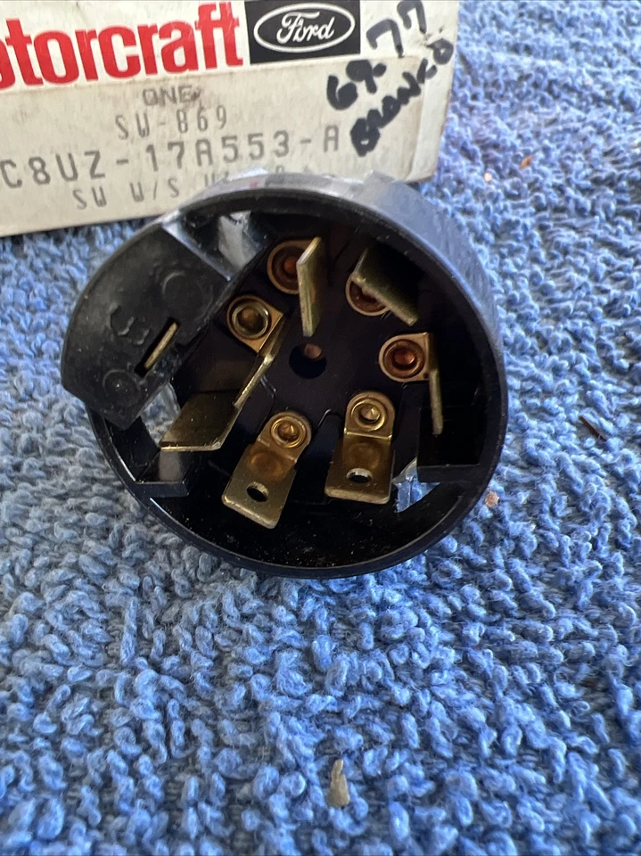 INTERRUPTOR LIMPIAPARABRISAS 2 VELOCIDADES FORD NOS 69-77 Bronco 68-72 F100 1969 Econoline Foto 3 de 4