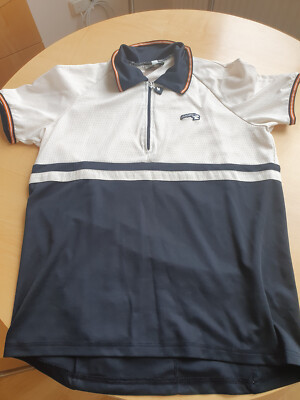 Retro Fahrradtrikot Briko für Damen, Gr. 42, creme/schwarz