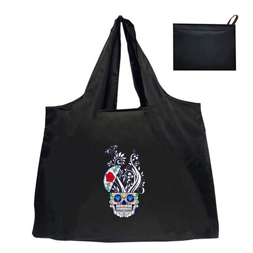 Color Large Women Foldable Reusable Shopping Bag Tote Handbag shoulder Bag - Picture 31 of 34