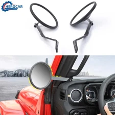 2PC A-PILLAR SIDE MIRRORS DOOR MOUNTED FOR 2024+ JEEP WRANGLER JL JT ACCESSORIES