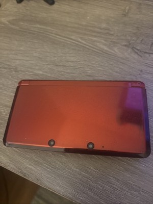 Nintendo 3DS Red Handheld Console With Broken Charging Port