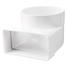 Plastic Ducting to Round Angled Transformer Flat