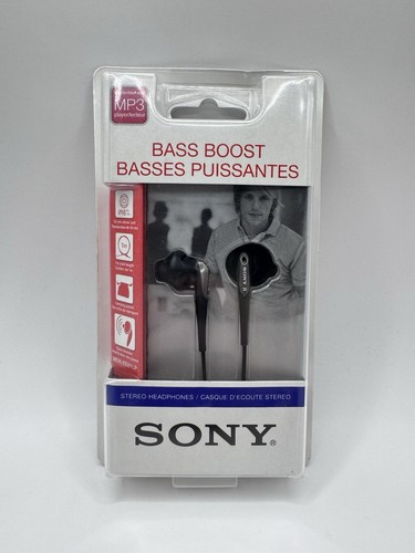 sony MDR-ED21 LP stereo headphones bass boost wired earphones Sealed Very Rare