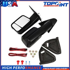 Pair Tow Mirrors Power Heated Turn Signal For Dodge Ram 2002-2008 1500 2500 3500