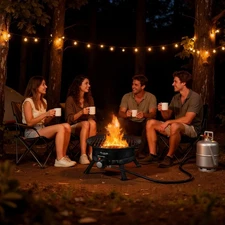 VEVOR 19 In Propane Fire Pit 53000 BTU Portable Gas Firebowl for Camping