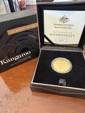 Royal Australian Mint 2017 $100 1oz .9999 Gold Proof Kangaroo Sunset. 332 of 500