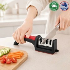 4-Segment Knife Sharpener for Kitchen Knives – Stainless Steel 3-in-1 Sharpening