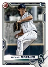 2021 Bowman Draft #BD-160 Michael Morales Seattle Mariners