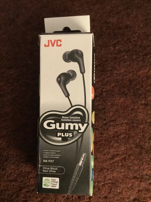 JVC Gumy Plus Wired In-Ear Headphones - Black, Model HV-FX7M, Free Shipping