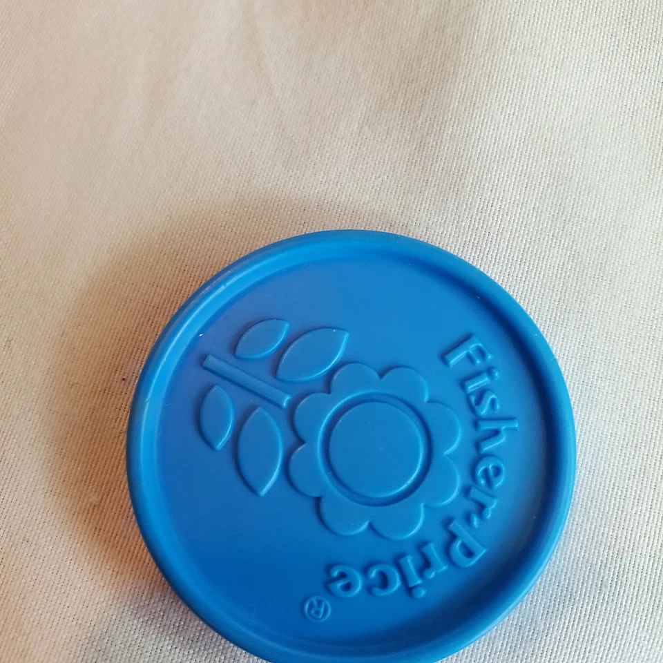 Fisher Price Barnyard 宾果 1994 年替换件蓝色牛硬币代币游戏 — 第 2/2 张图片