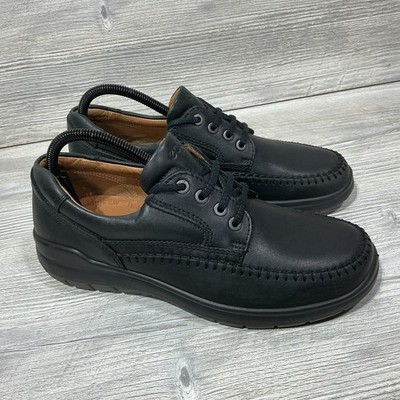 ECCO Black Leather Seawalker Shoes Men’s 11 EU 45 Oxford Lace Up Casual Comfort Ecco Soft 7 Runner Seawalker – Walking Depot main image 3