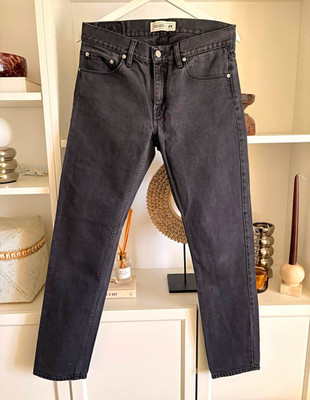KENZO x H&M Herren Jeans Grau W30 75cm Gerades Bein Denim Knopf Logo