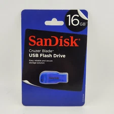SanDisk 16GB Cruzer Blade USB 2.0 Flash Drive Blue