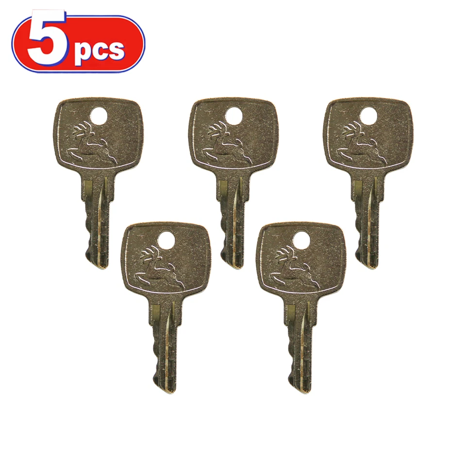 5PCS John Deere Ignition key AR51481 Skid Steer Mini Excavator Replacement USA - Image 2 of 2