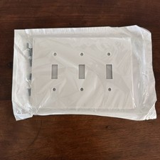 10 Leviton White MIDWAY 3-Gang Light Switch Cover Plate Triple Wallplate 80511-W