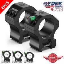 Low/Medium/High Profile 30mm Scope Ring w/Bubble Level Scope Mount for Picatinny
